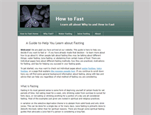 Tablet Screenshot of howtofast.net